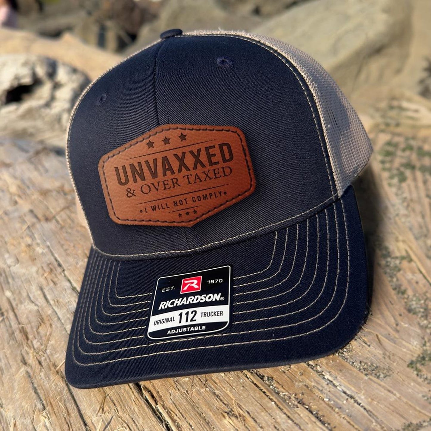 Unvaxxed & Over Taxed I Will Not Comply Trucker Hat Perfect Birthday Gift