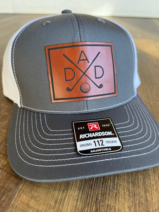 Dad Golf Trucker Leather Patch Hat – Richardson Hats